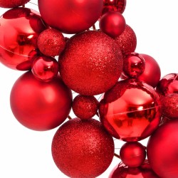 Couronne de Noël rouge 45 cm polystyrène 