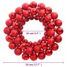 Couronne de Noël rouge 45 cm polystyrène 
