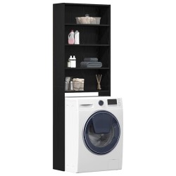 Armoire machine à laver Chêne noir 64x24x190 cm Bois agencé 