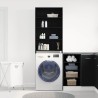 Armoire machine à laver Chêne noir 64x24x190 cm Bois agencé 