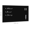 Tableau noir magnétique mural Verre 120x60 cm 