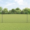 Clôture en fil soudé avec 10 poteaux U gris 1,4x10 m en acier 