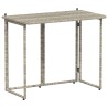 Table de jardin pliante gris clair 90 x 51 x 75 cm polyrotin 