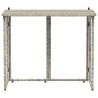Table de jardin pliante gris clair 90 x 51 x 75 cm polyrotin 