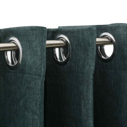 Rideaux occultants Aspect lin avec œillets 2 pcs Vert 140x175cm 