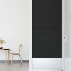 Panneaux muraux 12 pcs Noir 90x30 cm Tissu 3,24 m² 