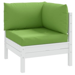 Coussins de palette lot de 3 vert mélangé tissu 