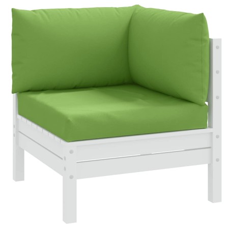 Coussins de palette lot de 3 vert mélangé tissu 