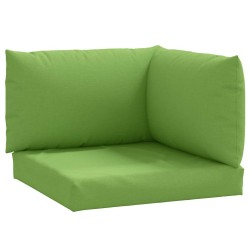 Coussins de palette lot de 3 vert mélangé tissu 