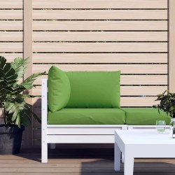Coussins de palette lot de 3 vert mélangé tissu 