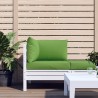 Coussins de palette lot de 3 vert mélangé tissu 