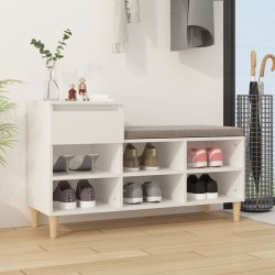 Armoire à chaussures Blanc 102x36x60 cm Bois d'ingénierie 