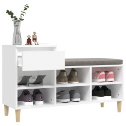 Armoire à chaussures Blanc 102x36x60 cm Bois d'ingénierie 