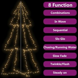 Arbre de Noël cône 300 LED d'intérieur/d'extérieur 120x220 cm 