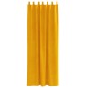 Rideaux occultants avec boucles de suspension 2 pcs en velours jaune moutarde 
