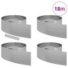 Bordure de jardin 4 pcs Argent 450 x 25 cm Acier galvanisé 