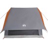 Tente de camping A-Frame pour 3 personnes, grise et orange, imperméable. 
