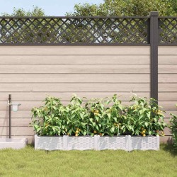 Jardinières de jardin 1 pc Blanc 160 x 40 x 22 cm Plastique 