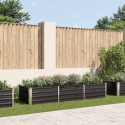 Lit surélevé de jardin Anthracite 240x80x45 cm Acier galvanisé 