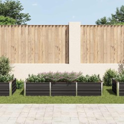 Lit surélevé de jardin Anthracite 240x80x45 cm Acier galvanisé 