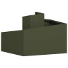 Cache-pot en métal Vert olive Métal Moyen Empilable 