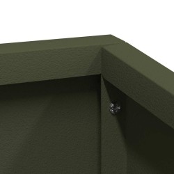 Cache-pot en métal Vert olive Métal Moyen Empilable 