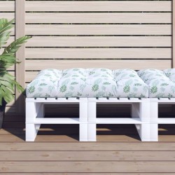 Coussin de palette à motif de feuilles 120x80x12 cm Tissu 