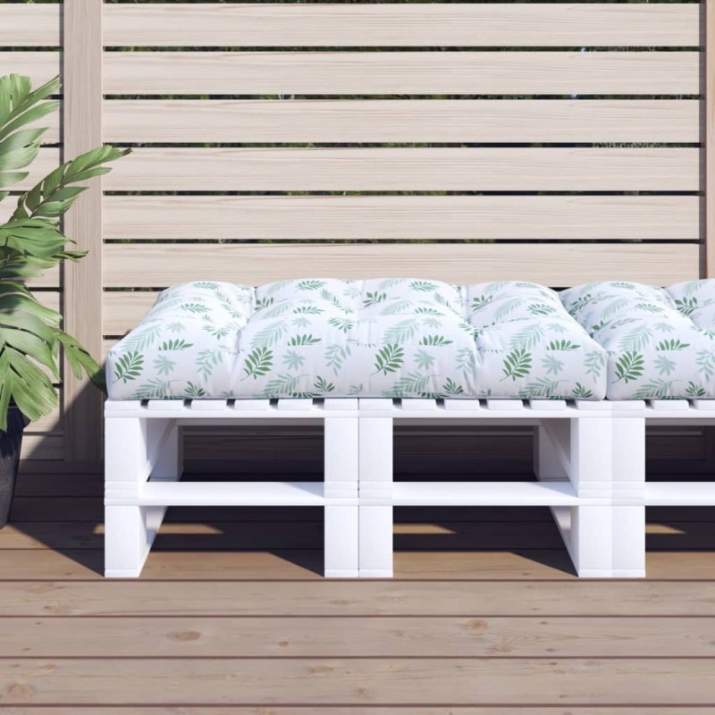 Coussin de palette à motif de feuilles 120x80x12 cm Tissu 