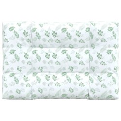 Coussin de palette à motif de feuilles 120x80x12 cm Tissu 