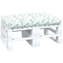 Coussin de palette à motif de feuilles 120x80x12 cm Tissu 