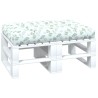 Coussin de palette à motif de feuilles 120x80x12 cm Tissu 