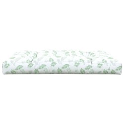 Coussin de palette à motif de feuilles 120x80x12 cm Tissu 