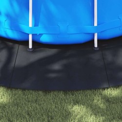Tapis de sol de piscine noir Ø 610 cm, rond et en tissu non tissé. 