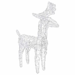 Décoration de Noël Rennes et traîneau 160 LED 130 cm Acrylique 