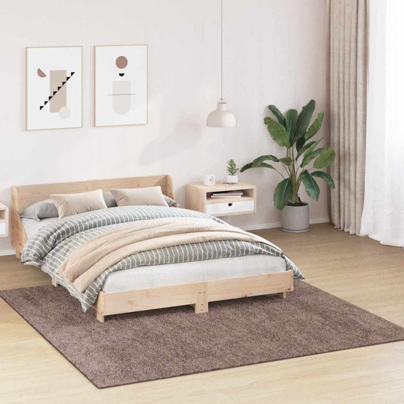 Tapis Shaggy avec dos en latex Marron 200x200 cm Tapis Shaggy avec dos en latex Marron 200x200 cm