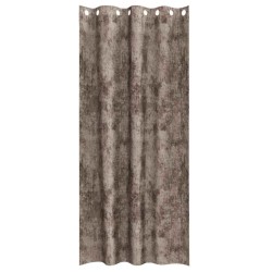 Rideaux en velours 2 pièces avec œillets Cappuccino 260 x 140 cm 
