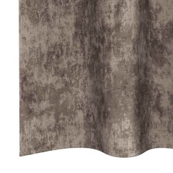 Rideaux en velours 2 pièces avec œillets Cappuccino 260 x 140 cm 