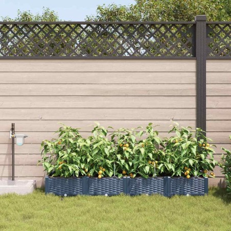 Jardinières de jardin 1 pc Gris 160 x 40 x 22 cm Plastique 