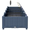 Jardinières de jardin 1 pc Gris 160 x 40 x 22 cm Plastique 