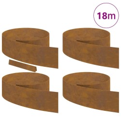 Bordure de jardin 4 pcs Rouillé 450 x 20 cm 