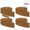 Bordure de jardin 4 pcs Rouillé 450 x 20 cm 