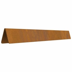 Bordure de jardin 4 pcs Rouillé 450 x 20 cm 