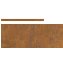 Bordure de jardin 4 pcs Rouillé 450 x 20 cm 