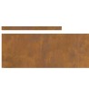 Bordure de jardin 4 pcs Rouillé 450 x 20 cm 