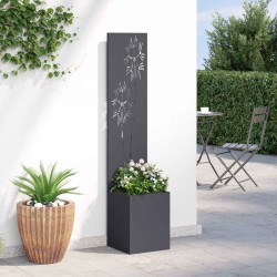 Jardinier avec Panneau Décoratif Anthracite 32 x 140 cm 