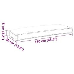 Coussin de palette pour banc Amazonie 110x40x8 cm, en tissu Oxford 