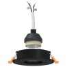 Projecteurs encastrés 24 pcs ronds GU10 noir Ø91 mm 