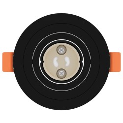 Projecteurs encastrés 24 pcs ronds GU10 noir Ø91 mm 