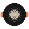 Projecteurs encastrés 24 pcs ronds GU10 noir Ø91 mm 