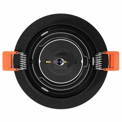 Projecteurs encastrés 24 pcs ronds GU10 noir Ø91 mm 